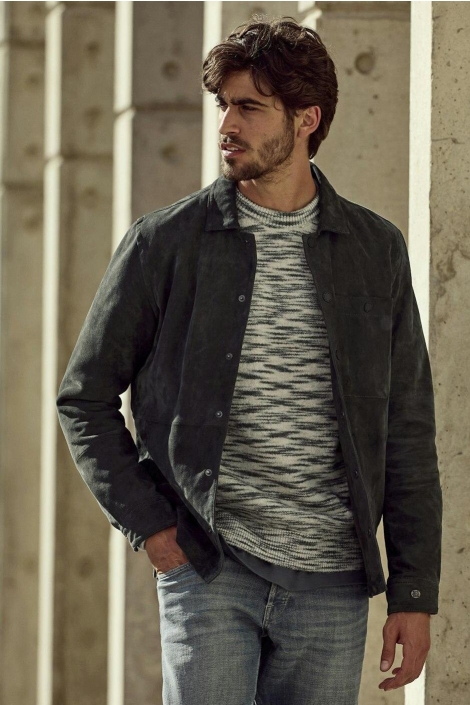 Cast Iron crewneck regular fit soft space bl